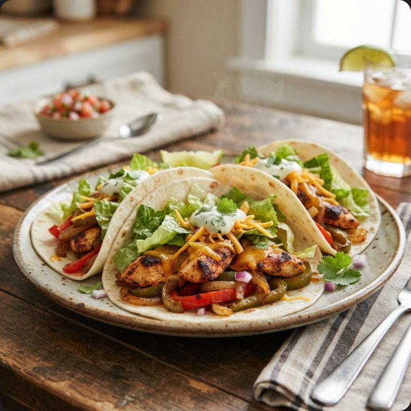 Tacos verde au poulet