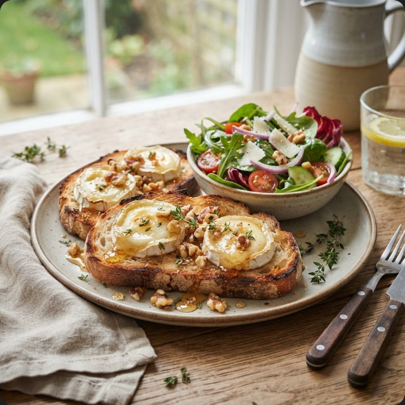 Toasts chèvre miel & salade