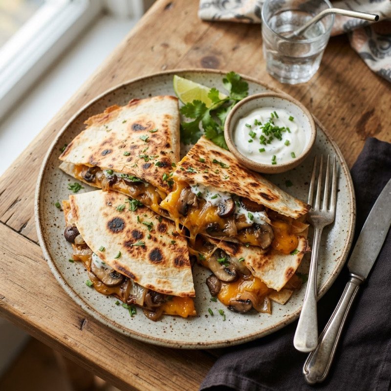 Mushroom Quesadillas