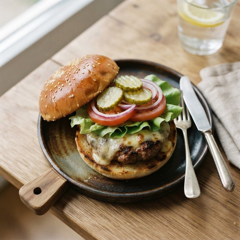 Parisian Cheeseburger