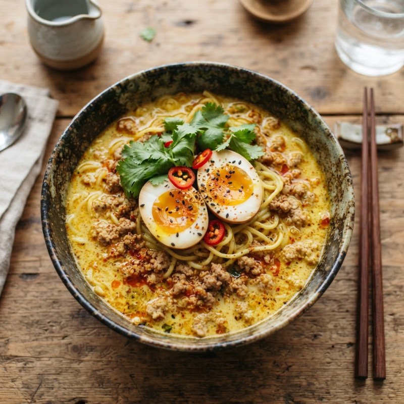 Ramen au porc & lait de coco