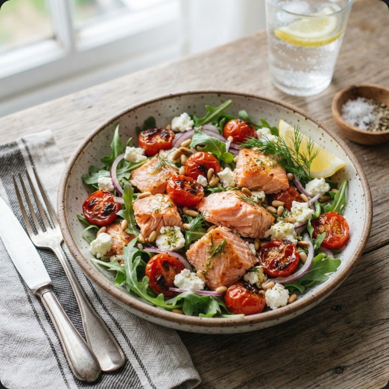 Salmon & Cherry Tomato Salad