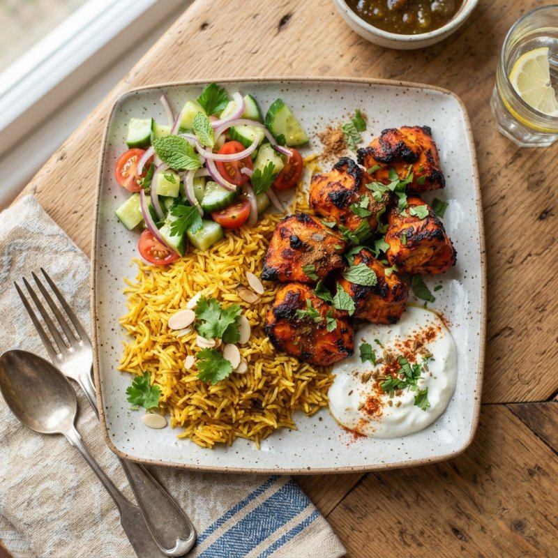Poulet tandoori & riz épicé